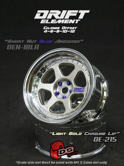 ds racing drift elements de-215 rc drift wheels changeable offset 1/10