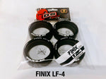 Packaging of DS Racing LF-4SE drift tyres, 1/10 scale, Finix Series LF/HF, including four tyres and foam inserts