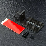 Close-up of MST RMX 2.0/2.5 Carbon ESC Mounting Plate #210639 for secure and lightweight ESC mounting