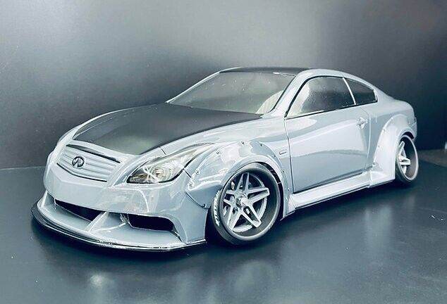 Tetsujin V36 Skyline LB 1/10 RC drift body shell 200mm