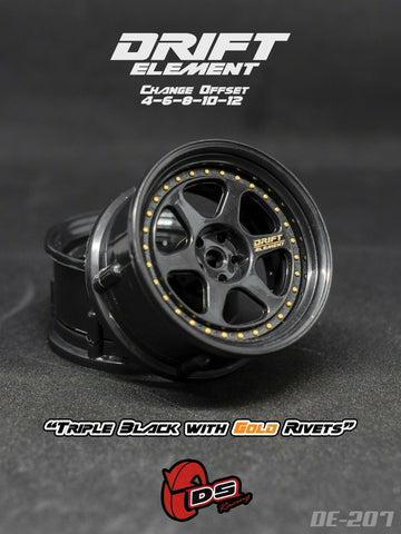 RC Drift Car DS Racing Drift Elements 2 Wheel Set 2pcs - DE-207
