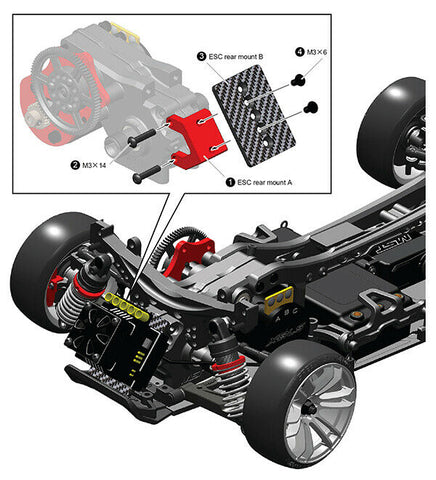 MST RMX 2.0 Carbon ESC Mounting Plate - #210639