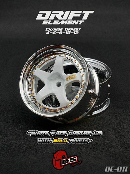 1/10 ds racing drift elements de-011 rc drift wheels adjustable offset