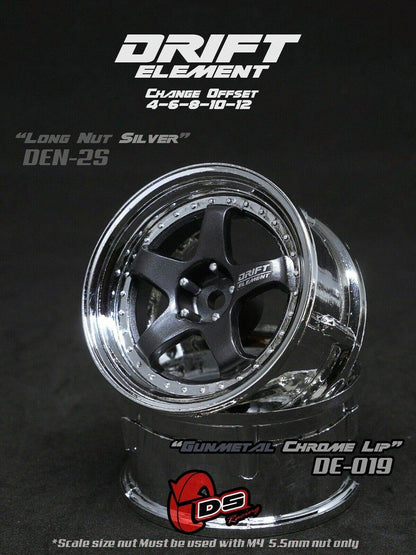 ds racing drift elements de-019 rc drift wheels changeable offset 1/10