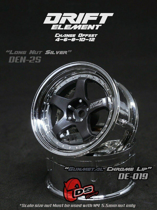ds racing drift elements de-019 rc drift wheels changeable offset 1/10