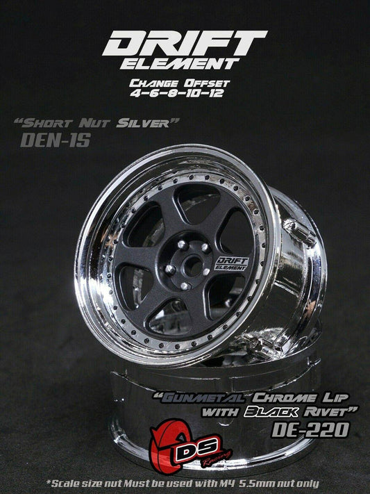 ds racing drift elements de-220 rc drift wheels changeable offset 1/10