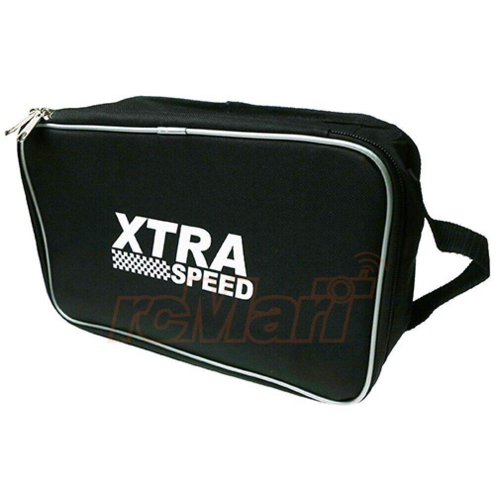 Close-up of Xtraspeed RC Transmitter Carry Bag, designed for RC car radios and accessories