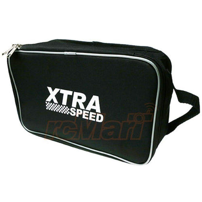 Close-up of Xtraspeed RC Transmitter Carry Bag, designed for RC car radios and accessories