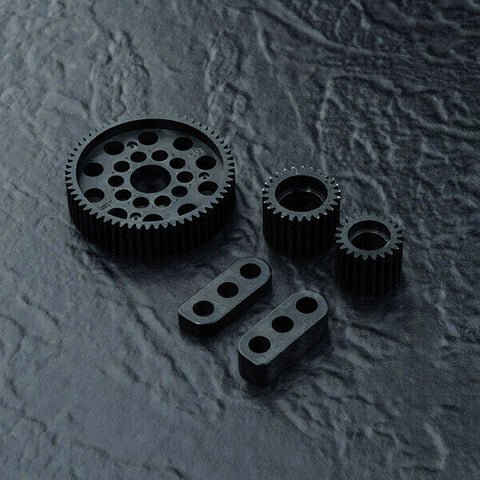 Close-up of MST RMX 2.5 Gearbox Idler Gear Set & Ball Diff Gear, Spur Type #230135