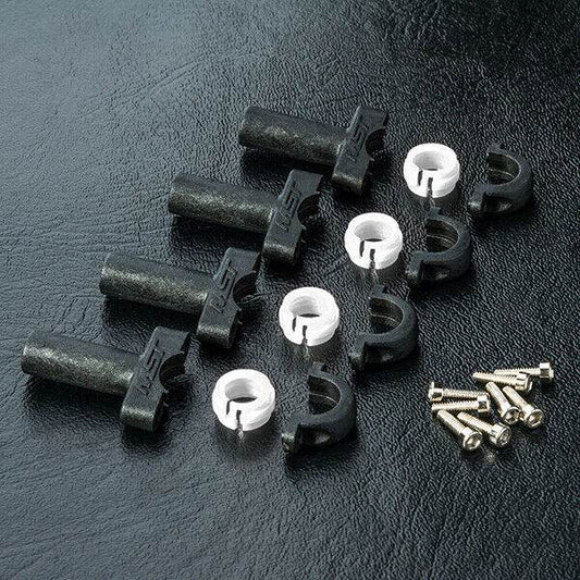 Close-up of MST 5.8 Adjustable Ball Cup Set #820081W for precise suspension adjustments in RC cars