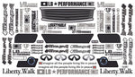 Tetsujin Nissan Skyline V36 LB Clear Body Shell, 200mm TT-8212