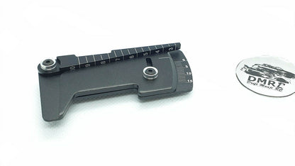 Aluminium RC Camber Gauge and Ride Height Adjustment Tool, adjustable from 0 to 15 degrees, for precise vehicle tuning - black