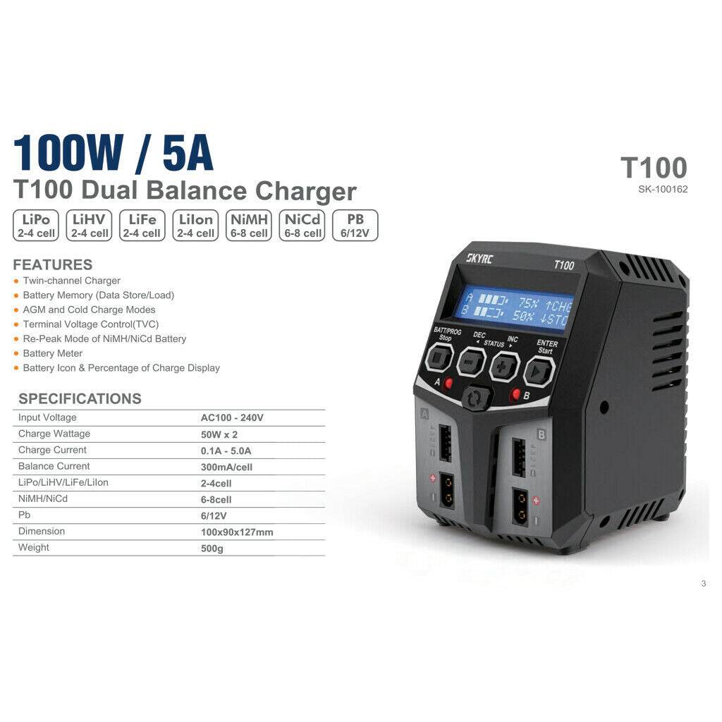 SkyRC T100 AC Balance Battery Charger/Discharger