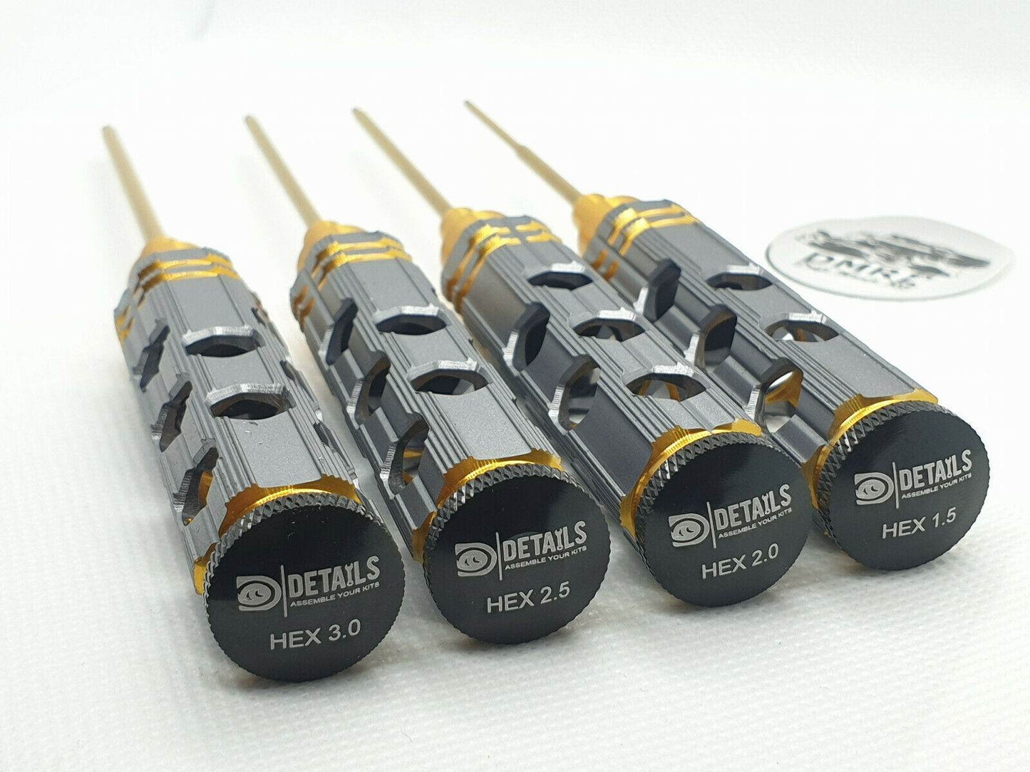 RC Car Aluminium Metric Allen Hex Screwdriver Tool Set, 4pcs