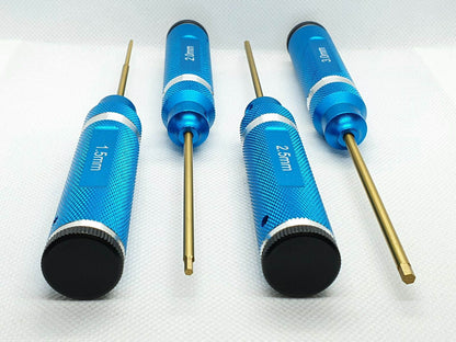 RC Car Aluminium Metric Allen HEX Screwdriver Tool Set, 4pcs