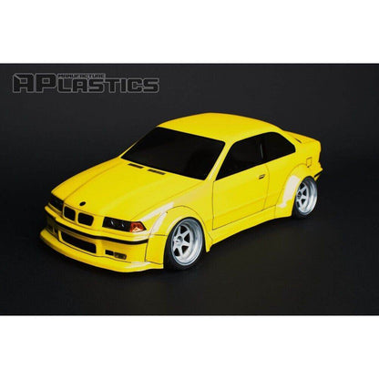 APlastics BMW E36 M3 1:10 RC Car Body Shell, Clear Unpainted, 197mm - UK