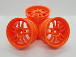 RC Car wheel set, 1:10 twin spoke +4mm offset