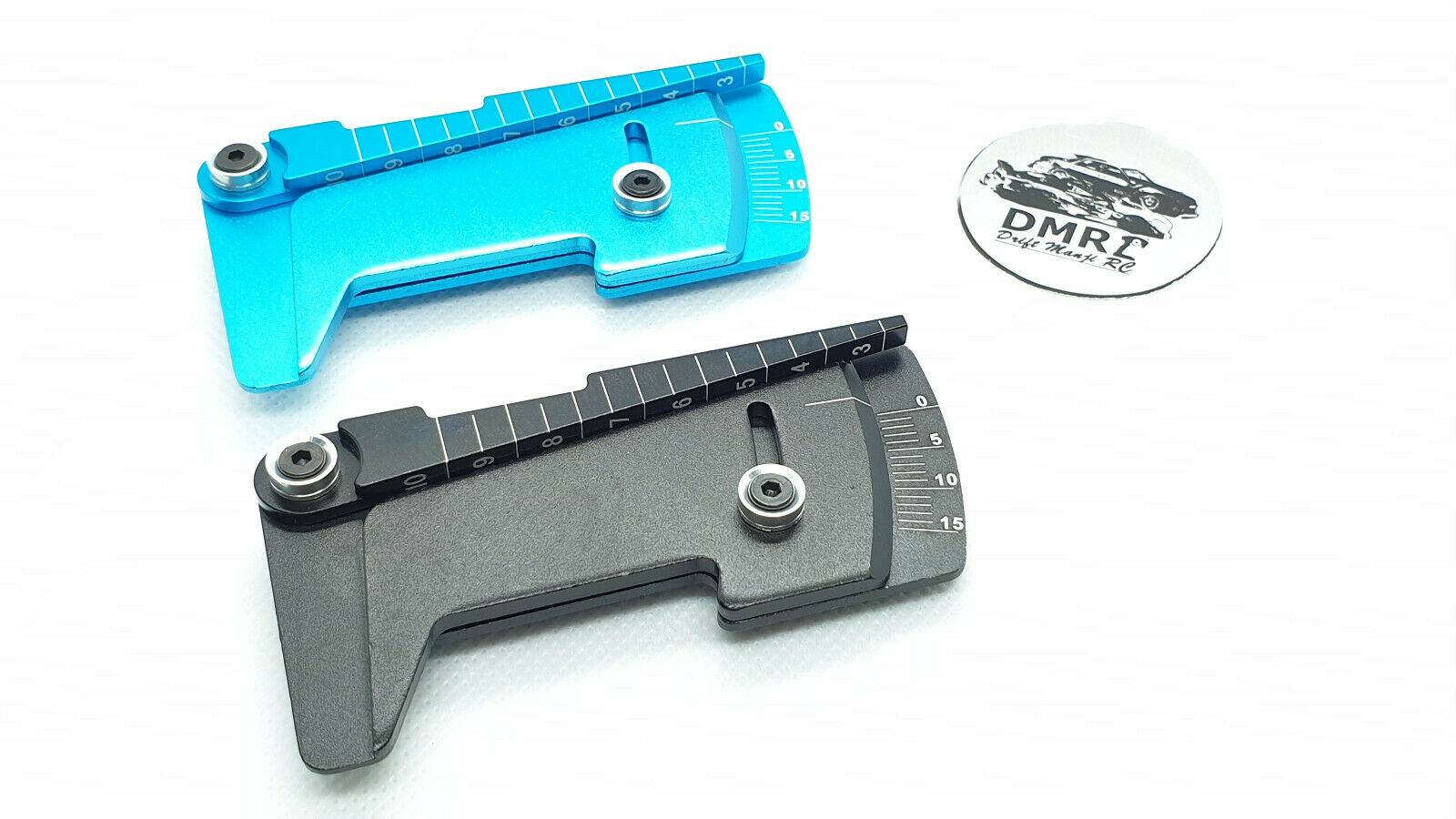 Aluminium RC Camber Gauge and Ride Height Adjustment Tool, adjustable from 0 to 15 degrees, for precise vehicle tuning