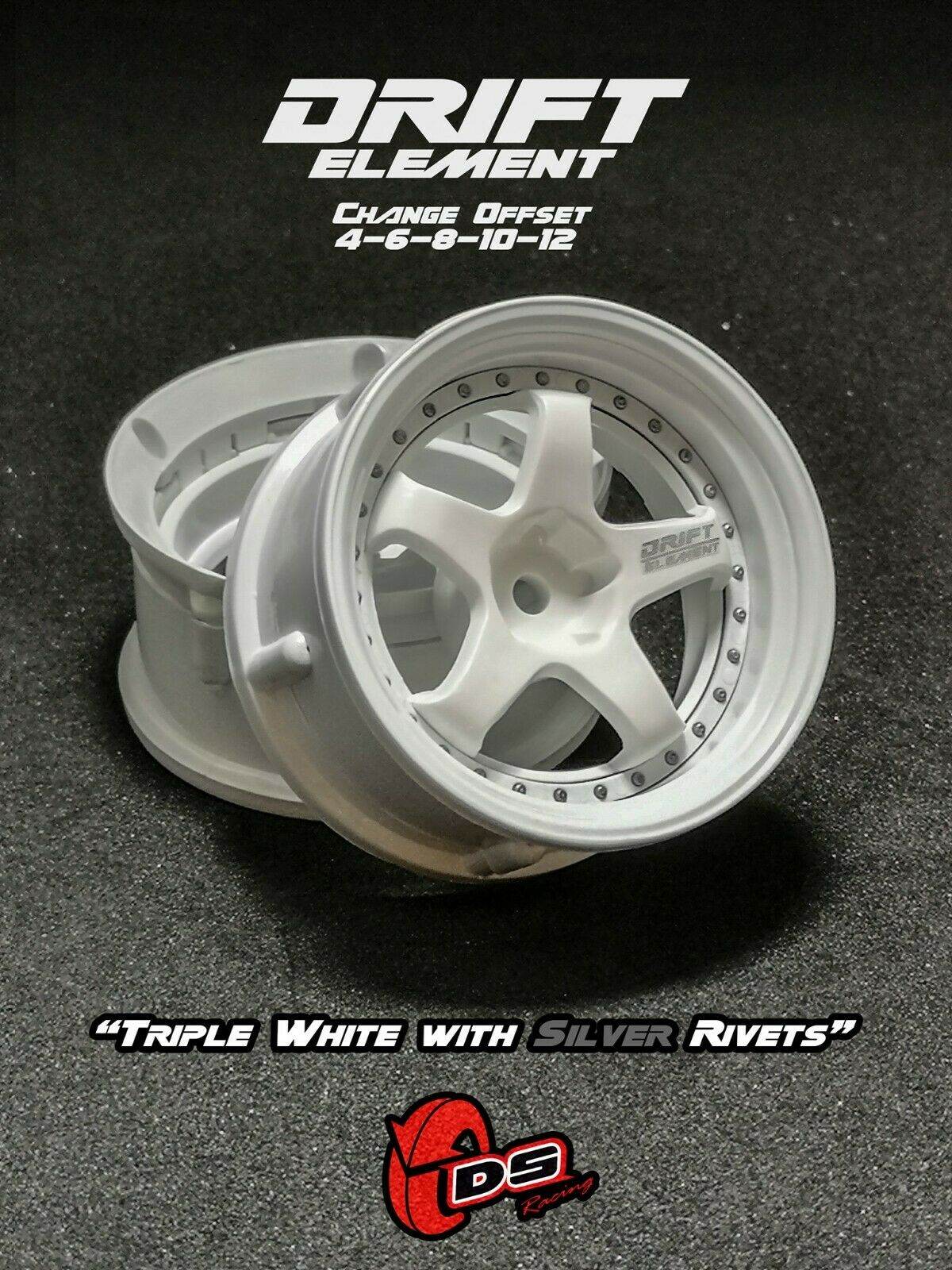 ds racing rc drift wheels de-003 drift elements changeable offset 1/10