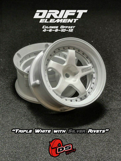 ds racing rc drift wheels de-003 drift elements changeable offset 1/10