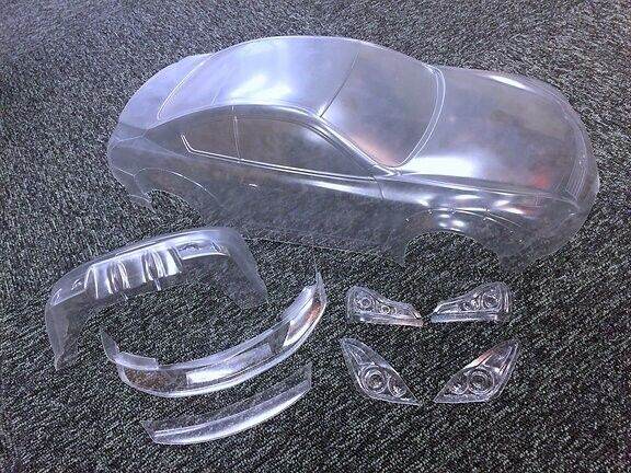 Tetsujin Nissan Skyline V36 LB Bodyshell, 200mm, Clear-Unpainted TT-8212