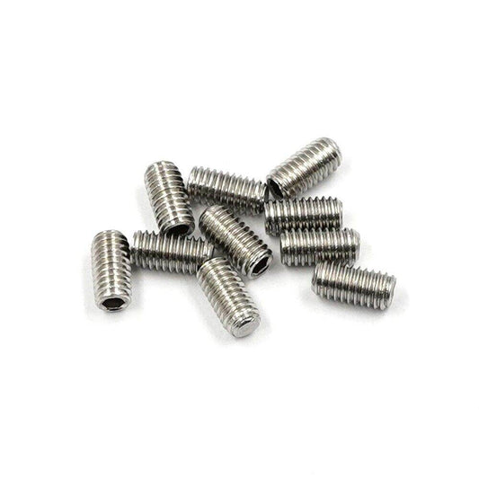M3 x 6mm Grub Hex Socket Stainless Steel Screws, 10pcs