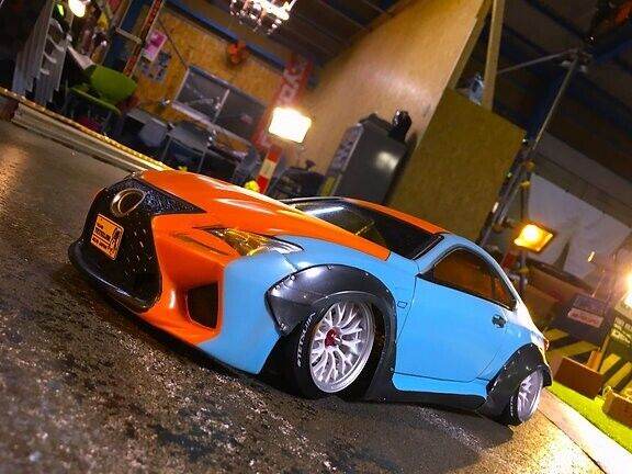 Clear 1/10 RC drift shell Lexus RC F by Tetsujin