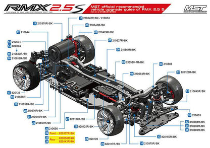 MST RMX 2.5 RC Drift Chassis Kit 532205 - 1/10 RWD (Assembly Kit)