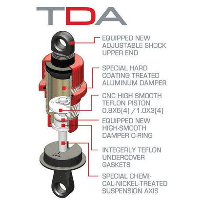 MST Suspension Damper Set 820150 - Aluminium (1/10 Drift)