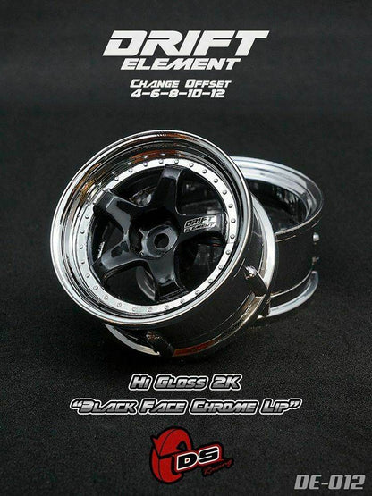 1/10 scale ds racing drift elements de-012 rc drift wheels adjustable offset