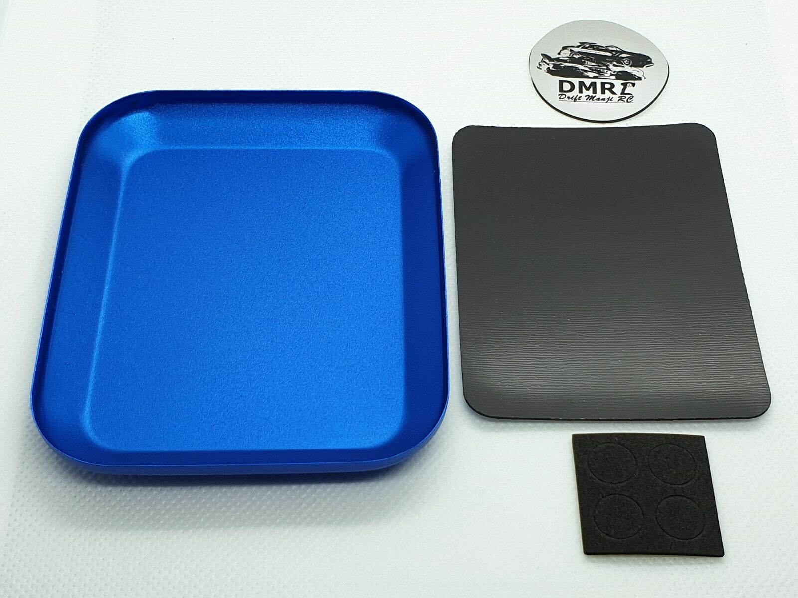 Magnetic parts tray tool designed for RC car model building, repairs, and maintenance, ensuring secure parts handling - blue
