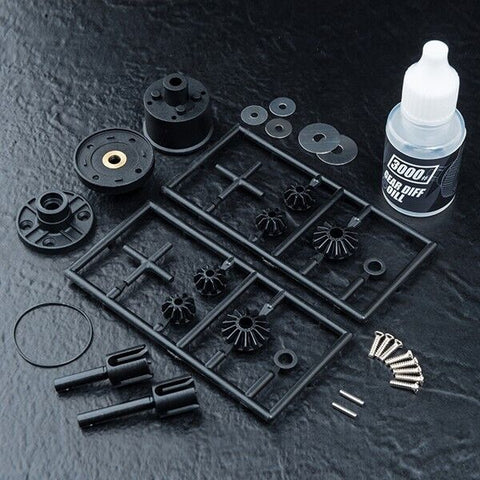 Close-up of MST MRX FXX Reinforced Bevel Diff Assembly Set #210683 for durability