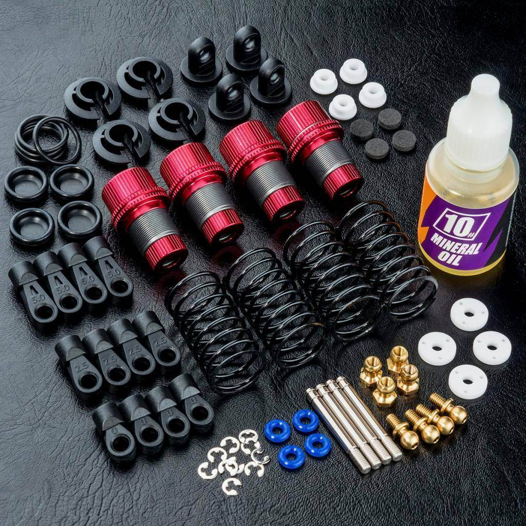 Close-up of MST TR56 Aluminium Damper Shock Set #820120 for RC suspension upgrades