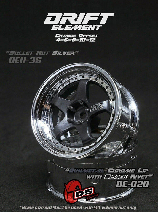 ds racing drift elements de-020 rc drift wheels changeable offset 1/10