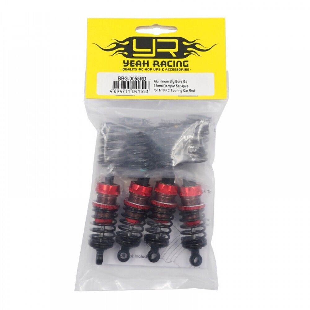 Yeah Racing 55mm Big Bore Suspension Damper Set Red - BBG-0055RD
