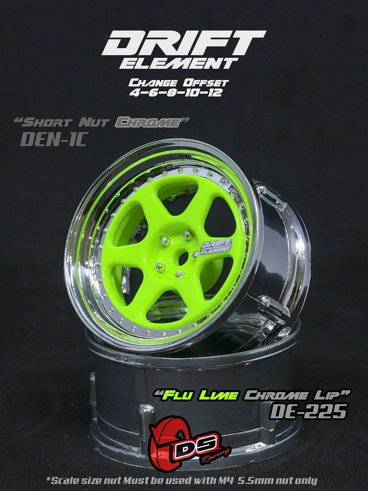 ds racing de-225 rc drift wheels changeable offset 1/10