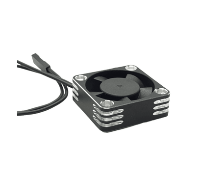 30x30mm Aluminium RC Car Motor Cooling Fan, 28000RPM, available in various colours for optimal cooling - black