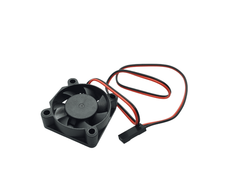 30x30mm RC Car Motor Cooling Fan, 28000RPM, available in various colours for optimal cooling - Black plastic