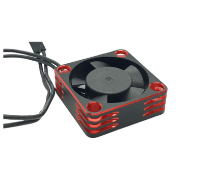 30x30mm Aluminium RC Car Motor Cooling Fan, 28000RPM, available in various colours for optimal cooling - red